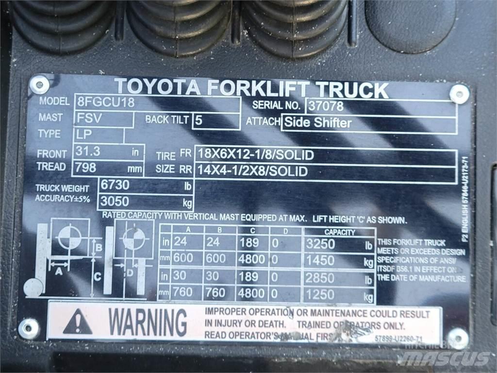 Toyota 8FGCU18 建筑机械-其他