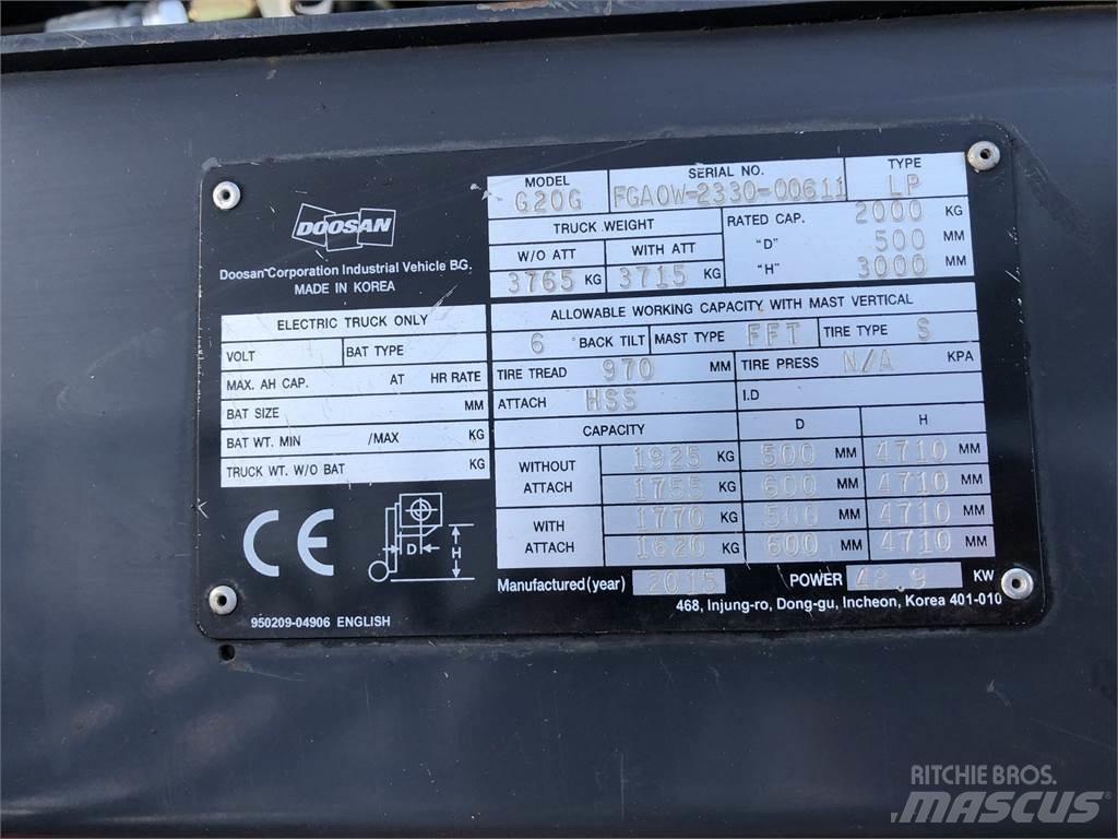 Doosan G20GX 其他叉车