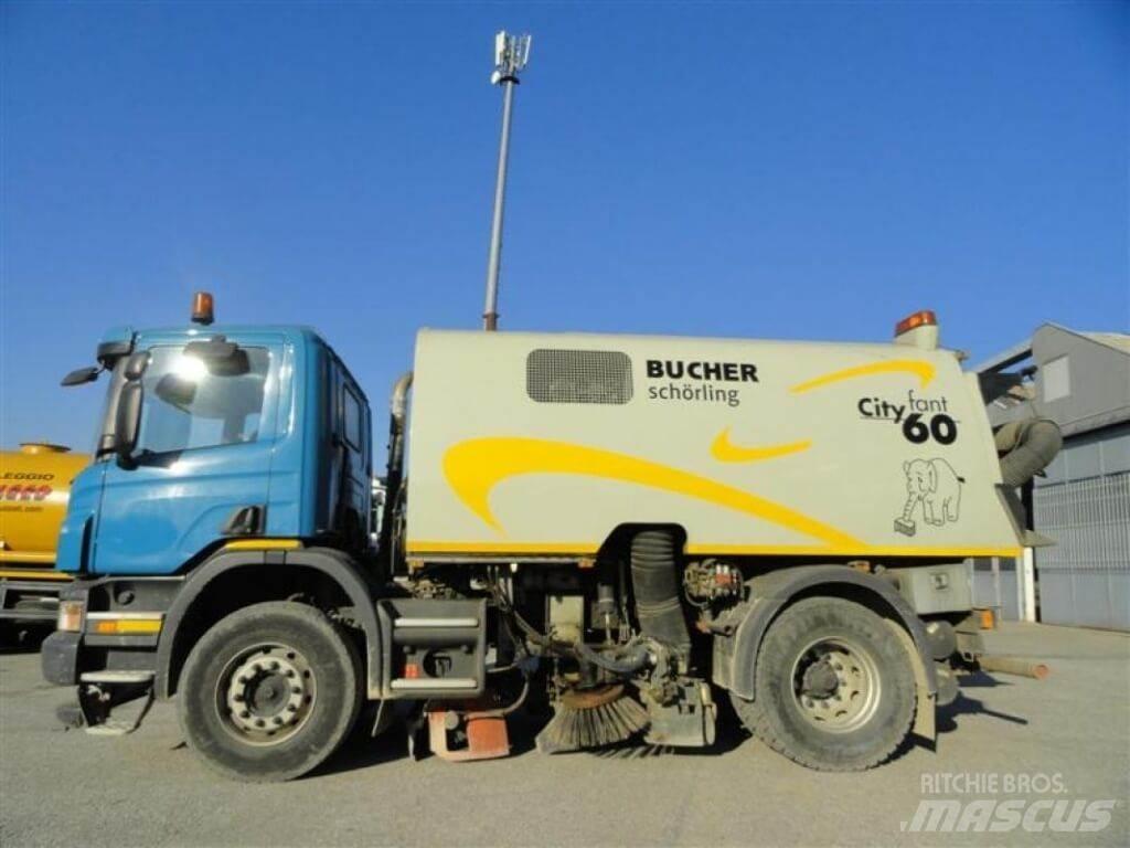Scania P 230 Bucher 道路清扫车