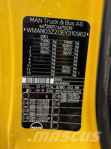 MAN TGL 8.180 BB 平板栏板货车