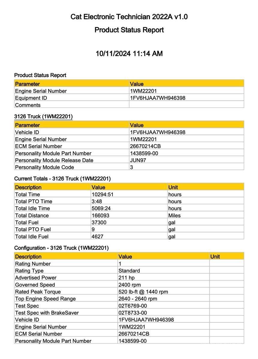 CAT 3126 电子设备