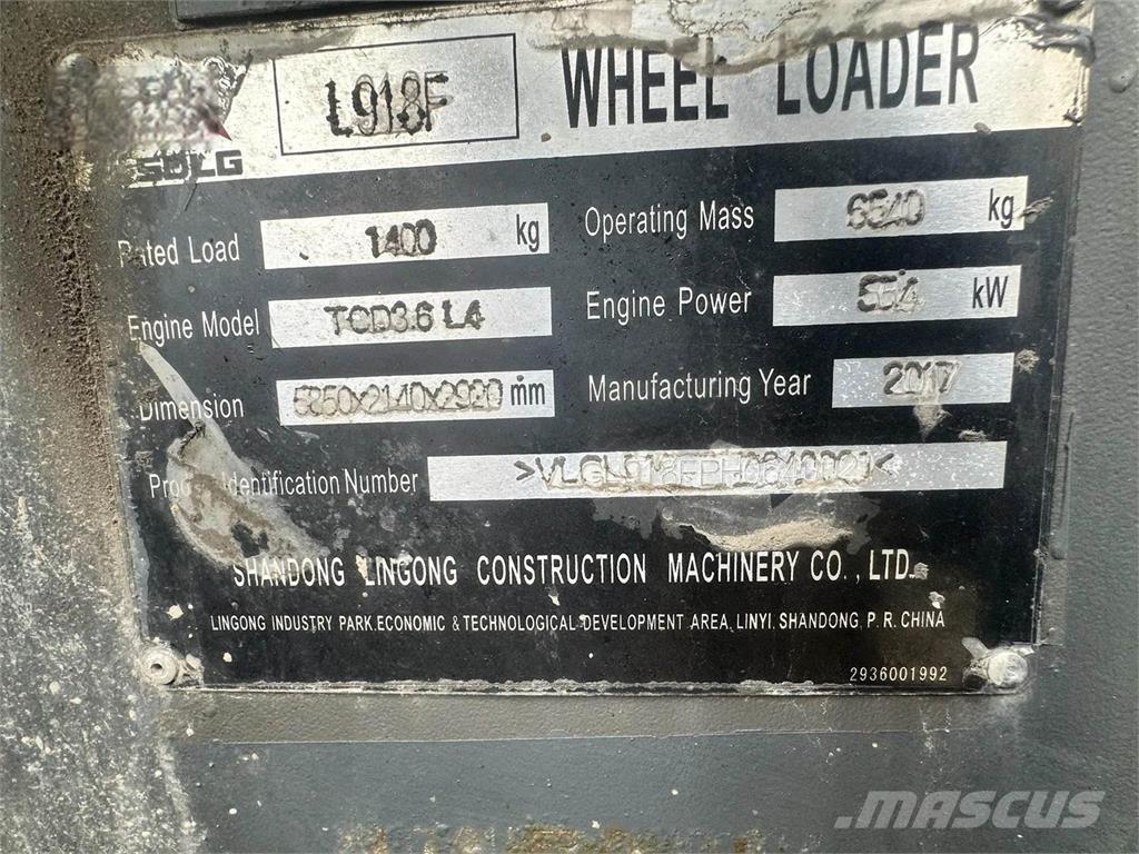 SDLG L918F 轮式装载机