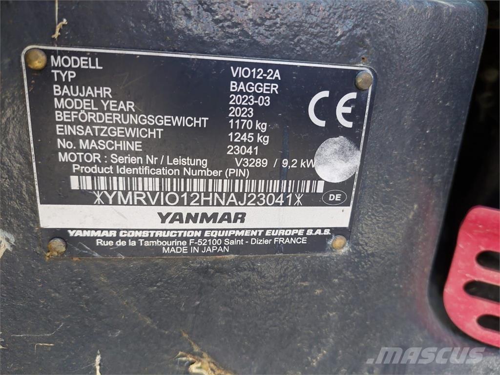 Yanmar Vio 12 履带挖掘机