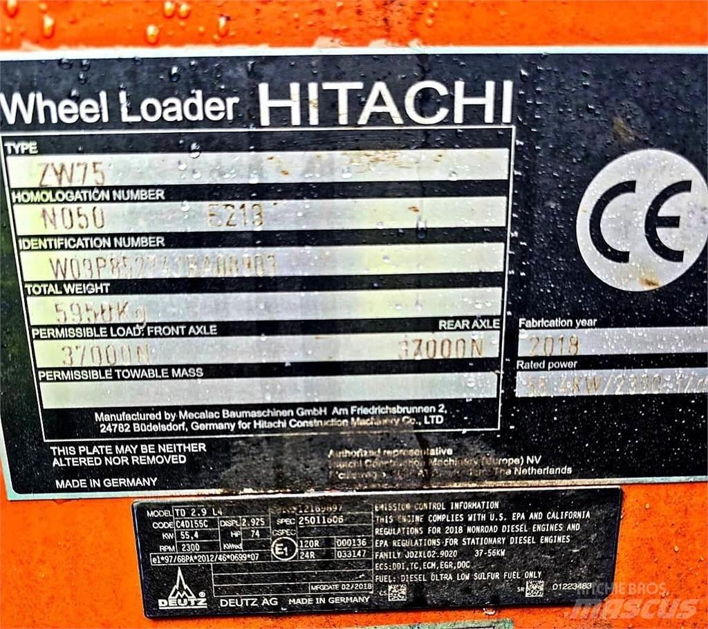 Hitachi ZW75 小型装载机