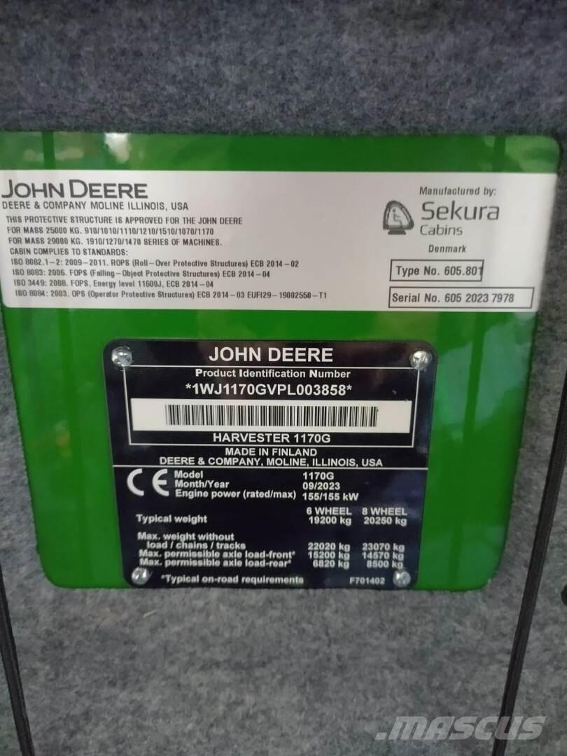 John Deere 1170G 收割机