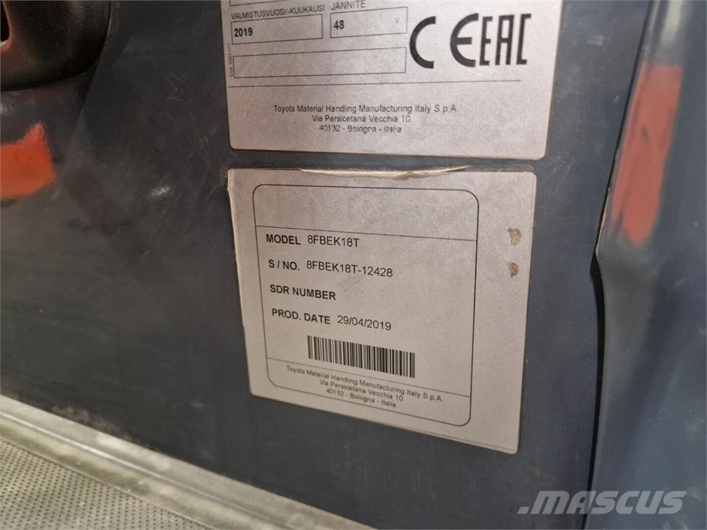 Toyota 8FBEK18T 电动叉车