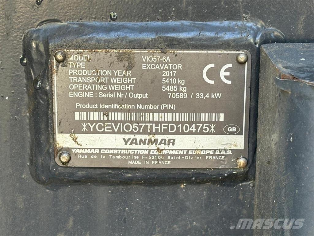 Yanmar VIO 57-6A 小型挖掘机