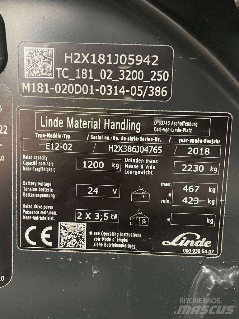 Linde E12-02-386 电动叉车