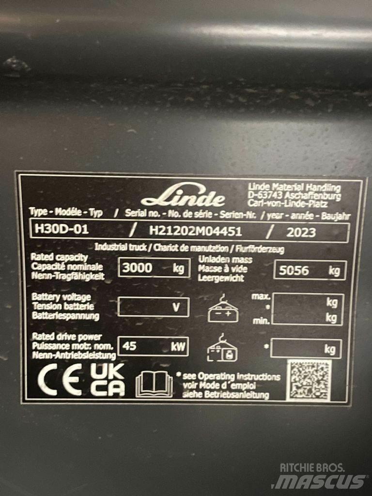 Linde H30D-01-1202 柴油叉车