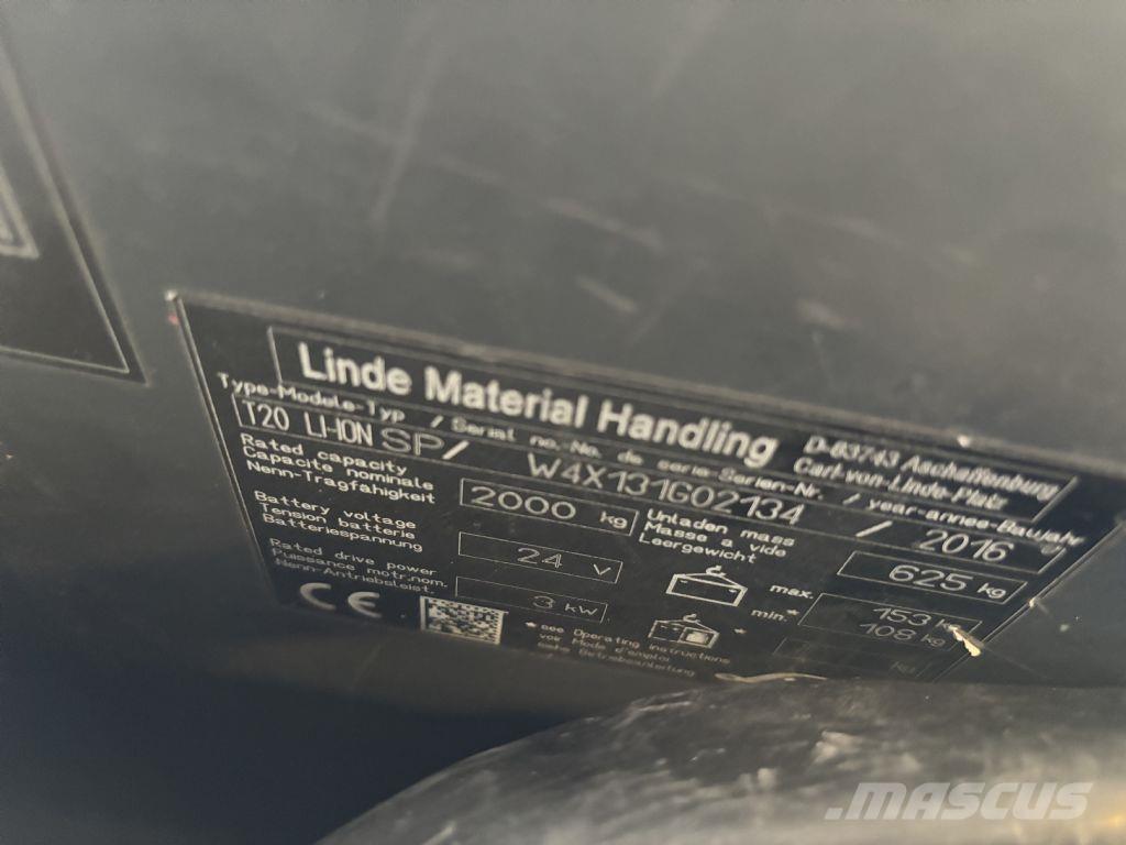 Linde T20 LI-ION SP 行走式堆垛机