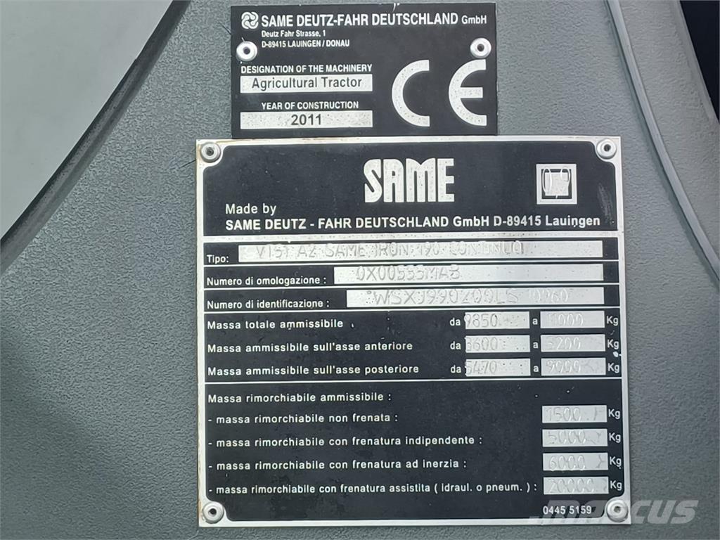 Same 190 拖拉机/农用车