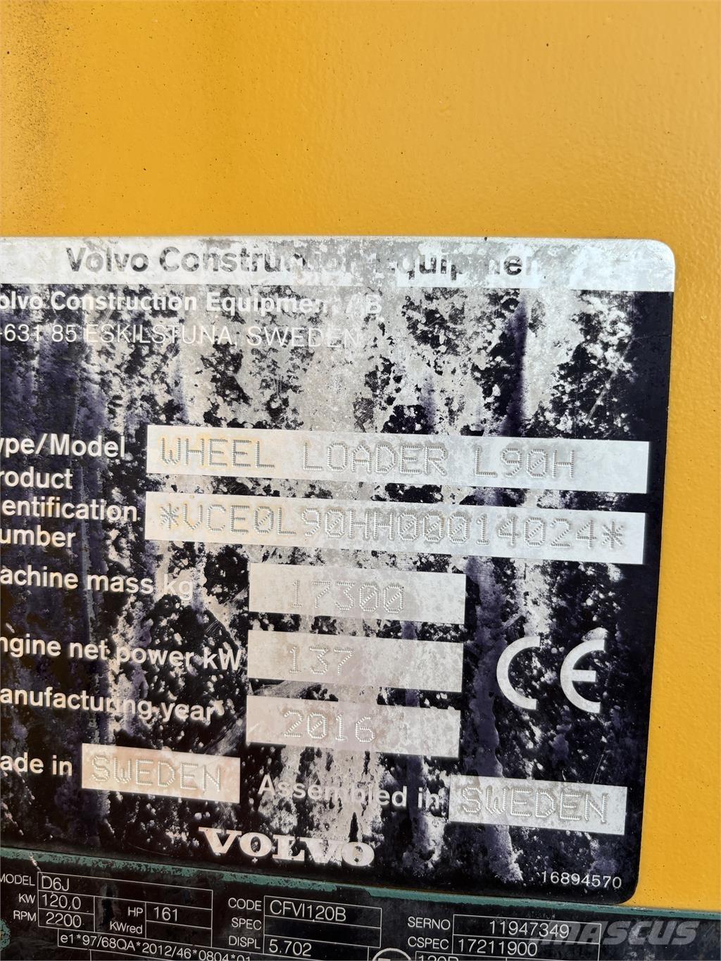 Volvo L90H 轮式装载机