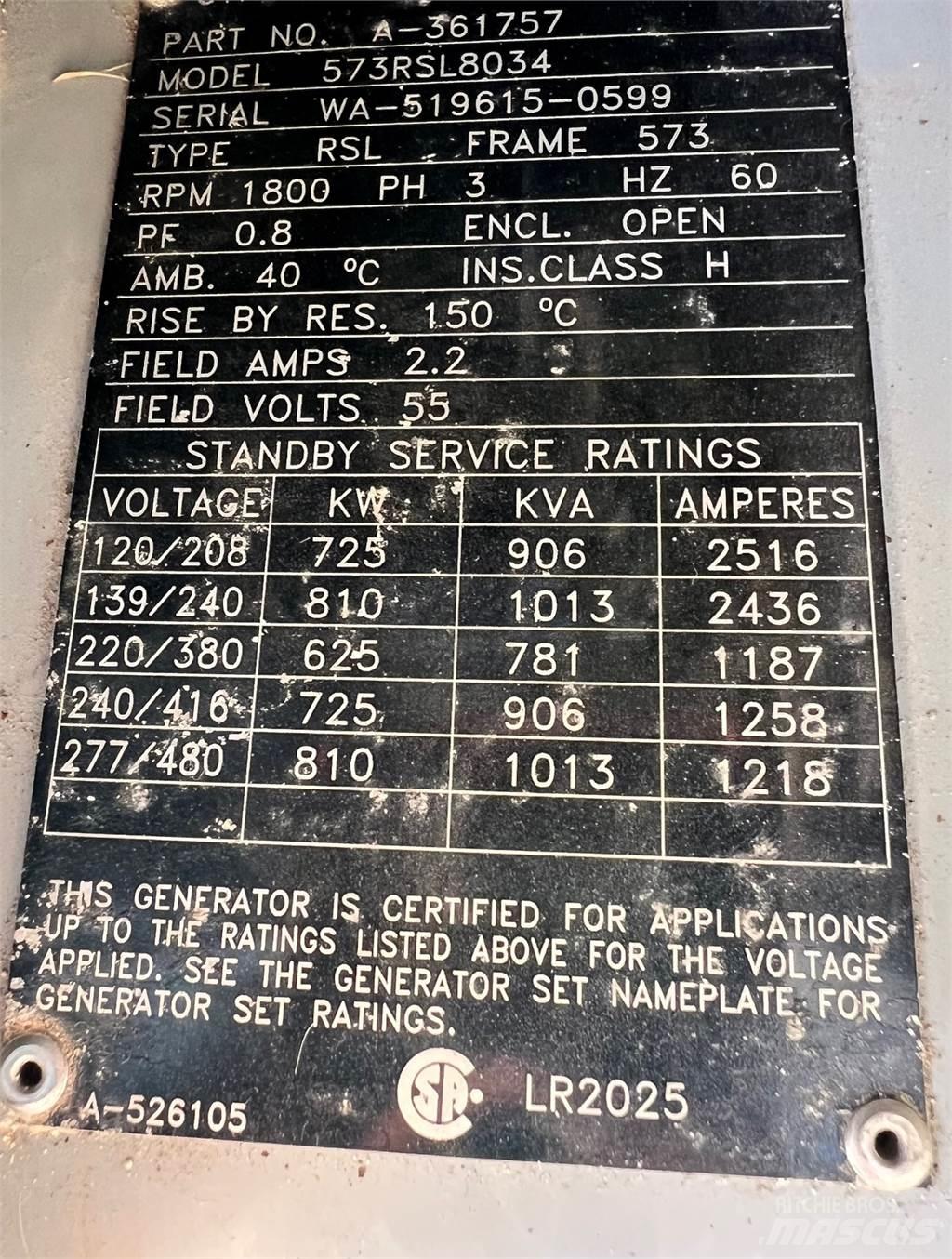 Marathon 810kW 其它发电机