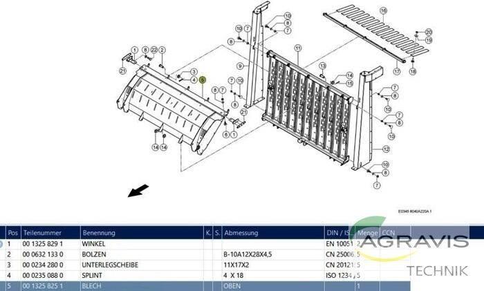 CLAAS ANHÄCKSELKLAPPE 其他畜牧业器械和配件