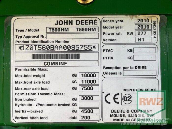 John Deere T560 联合收割机