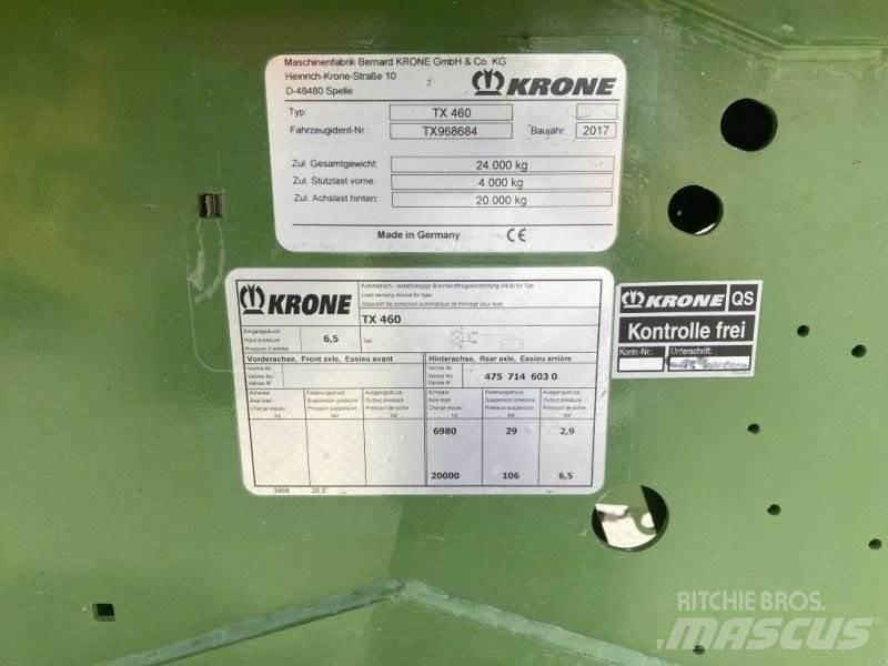 Krone TX 460 碎木拖车
