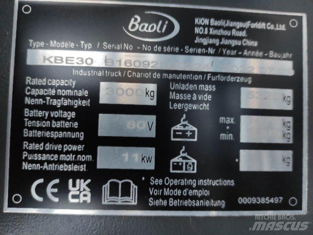 Baoli KBE30 电动叉车