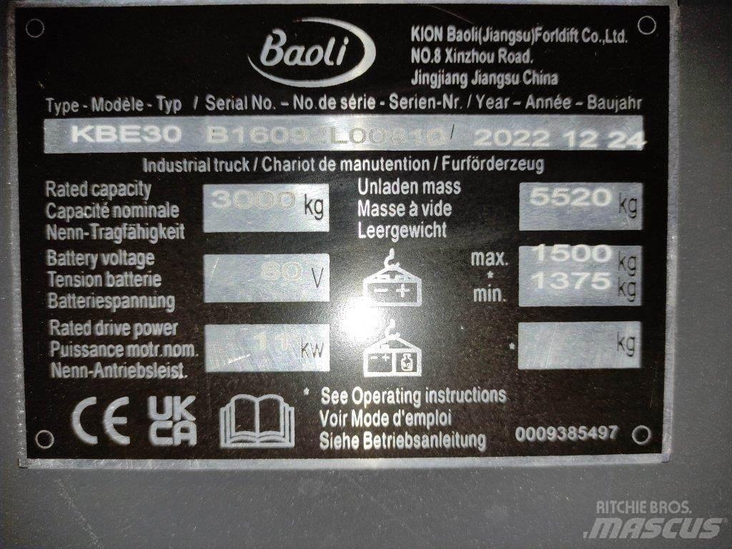 Baoli KBE30 电动叉车