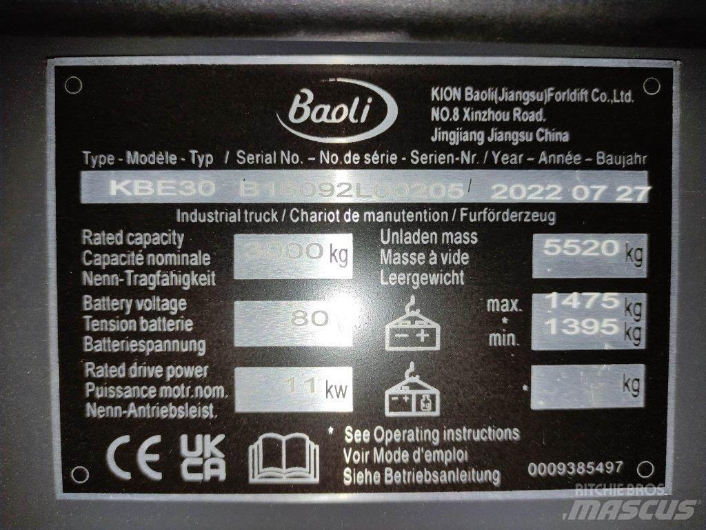 Baoli KBE30 电动叉车