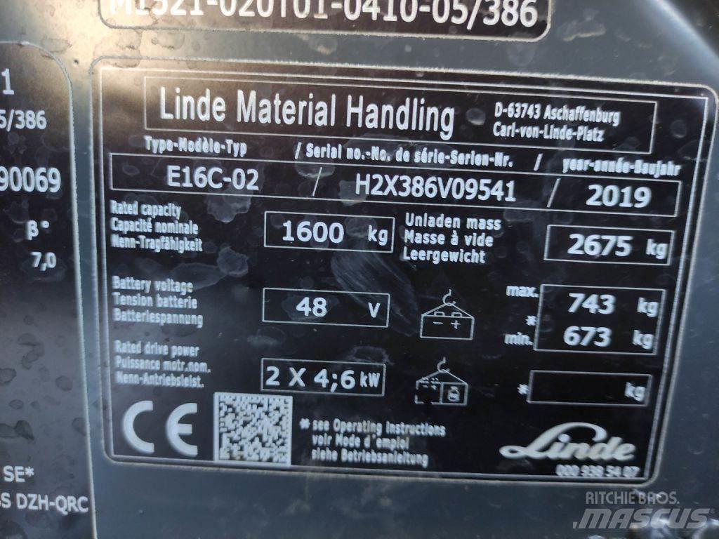 Linde E16C-02-386 EVO 电动叉车