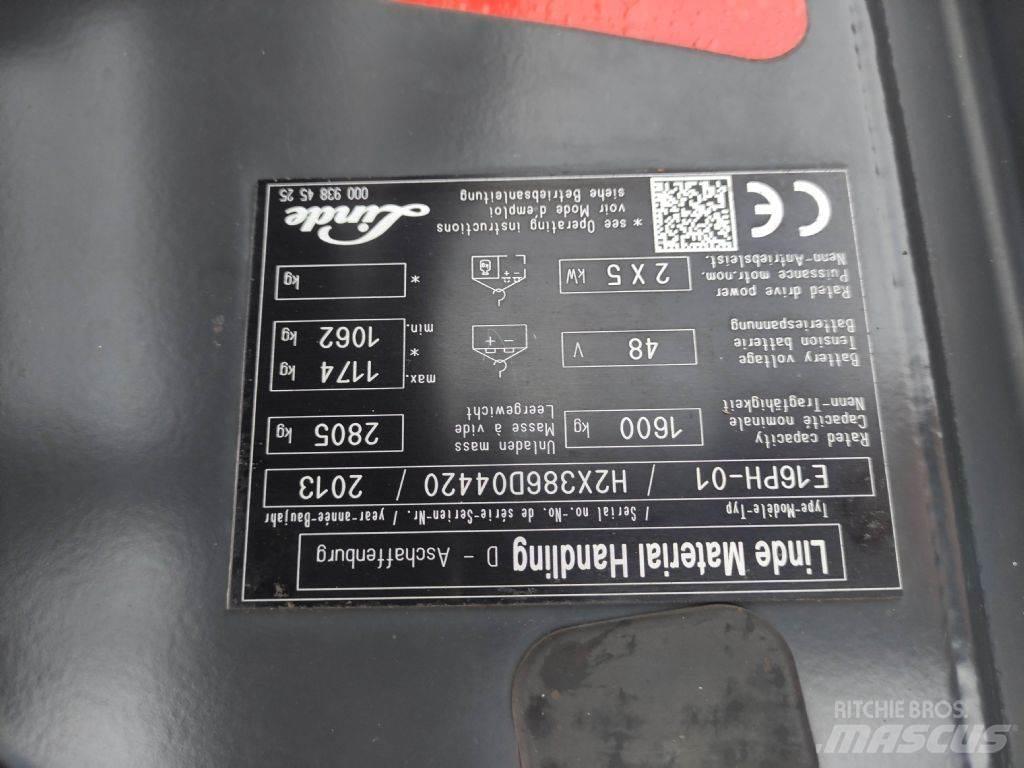 Linde E16PH-01-386 电动叉车