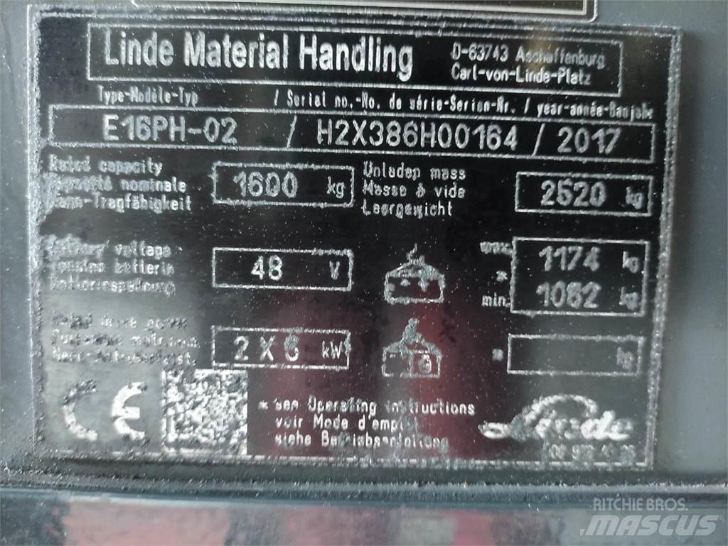 Linde E16PH-02-386 EVO 电动叉车