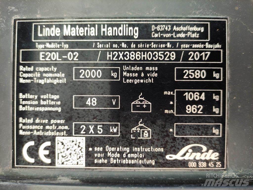Linde E20L-02-386 电动叉车