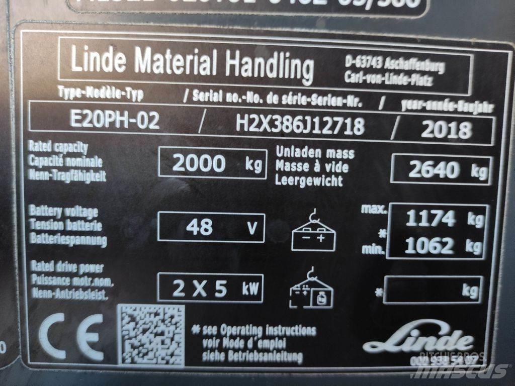 Linde E20P-02-386 EVO 电动叉车