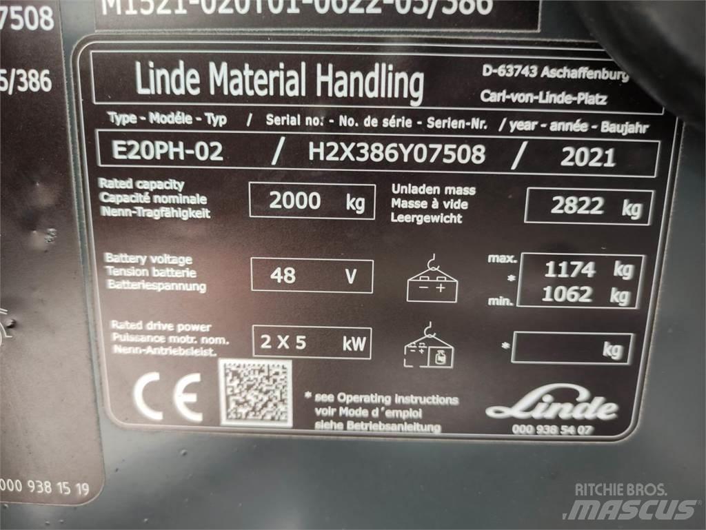 Linde E20PH-02-386-EVO 电动叉车