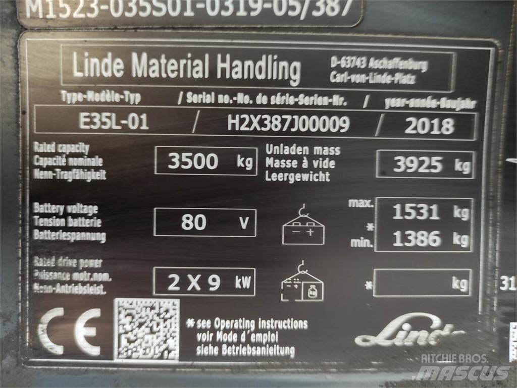 Linde E35L-01-387 电动叉车