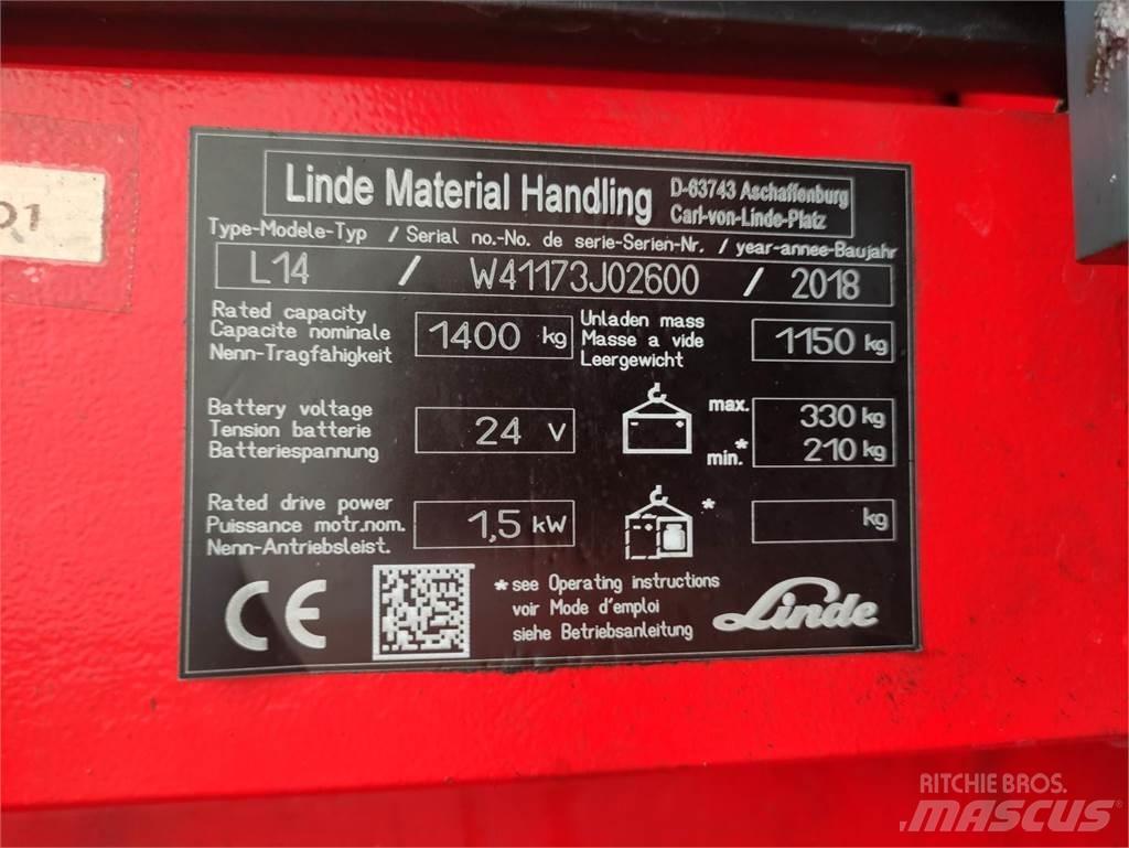 Linde L14-1173 手推堆垛车