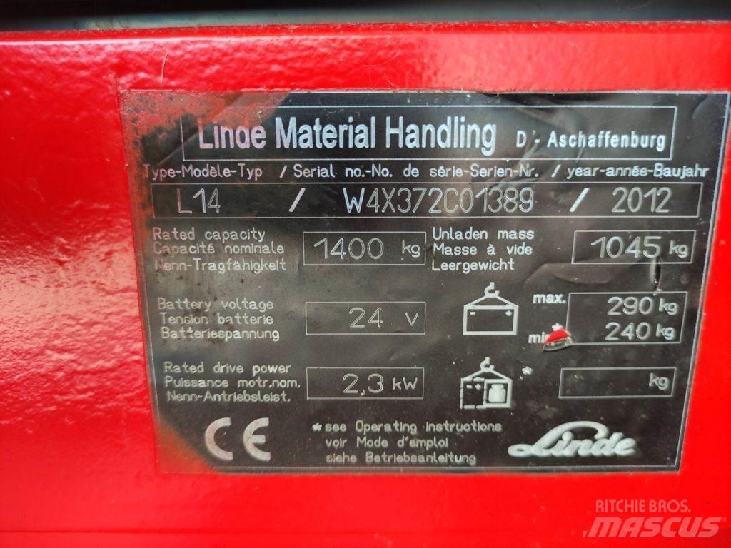 Linde L14-372 手推堆垛车