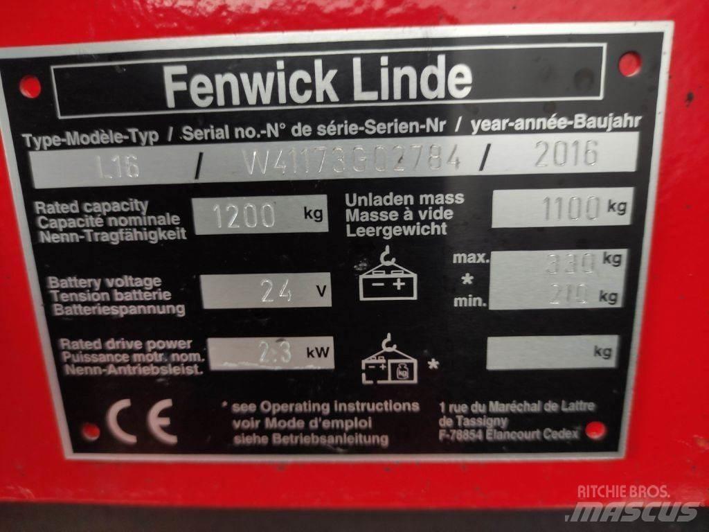 Linde L16-1173 手推堆垛车