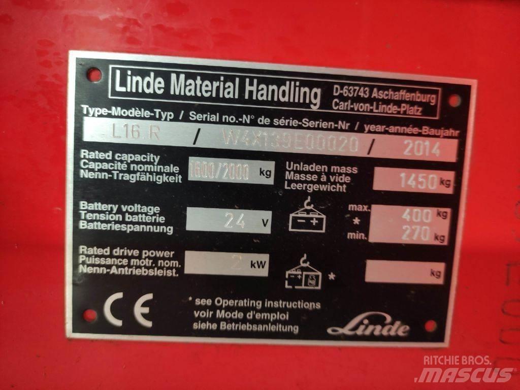 Linde L16R 电动叉车
