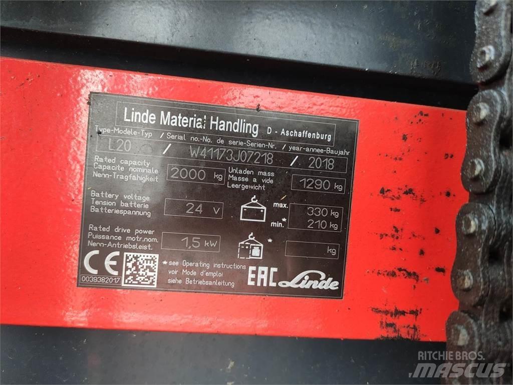Linde L20i-1173 手推堆垛车