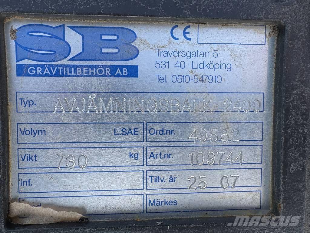 SB Grävtillbehör Avjämningsbalk 2400 其他组件